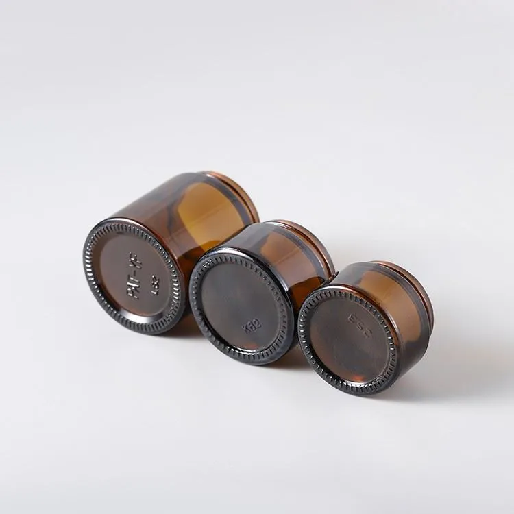 brown glass jars